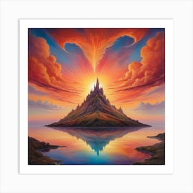 Heart Of The Mountain Paintings Art Print Art Print