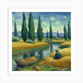 Van Gogh Painted A Wheat Field With Cypresses On The Banks Of The Nile River 2 Art Print