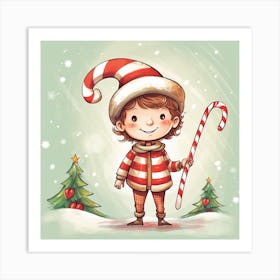 Christmas Elf 6 Art Print
