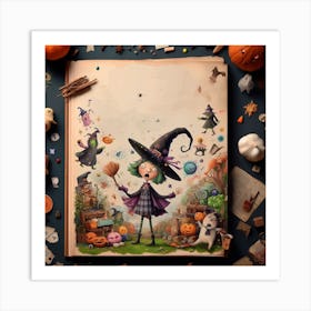 Halloween Witch Art Print