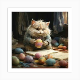 Easter Cat Art Print