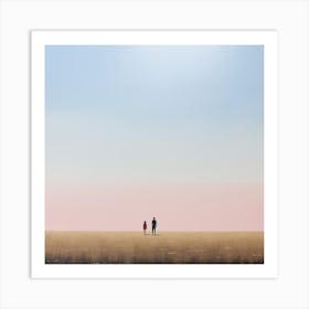 Two People In A Field Art Print