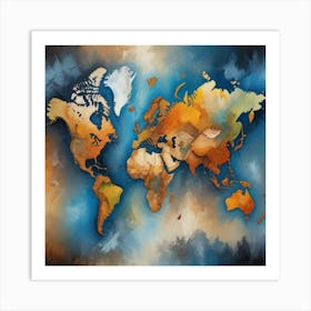 World Map 53 Art Print