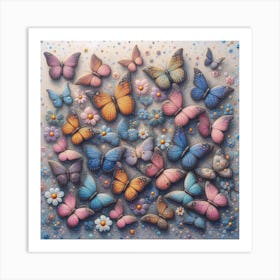 Lots of butterflies Art Print