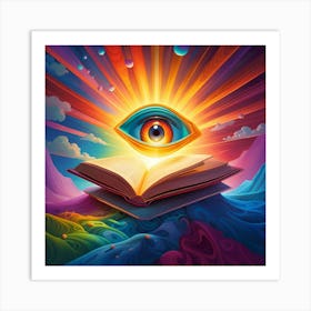 Eye Of The Book Pop Art Art Print