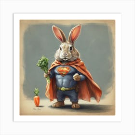 Super Bunny 2 Art Print