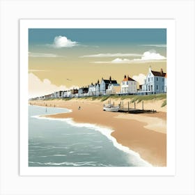 Default Southwold Beach Suffolk Mediterranean Style Illustrati 3 Art Print