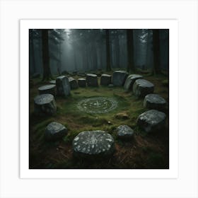 Mysterious Stone Circle Art Print