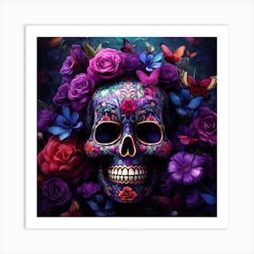 Day Of The Dead Skull 5 Art Print