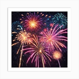 Fireworks In The Sky 25 Art Print