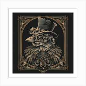 Steampunk Crow 6 Art Print