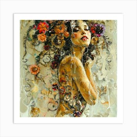 Lace - Flora Flowers Art Print