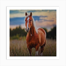 Sunset Horse Art Print