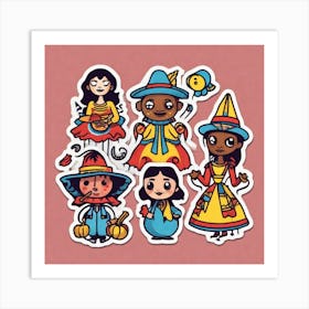 Children In Costumes Art Print