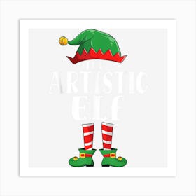 The Artistic Elf Funny Matching Family Group Xmas Pajama Art Print