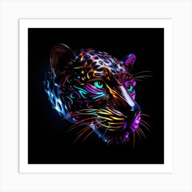 Neon Leopard 1 Affiche