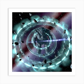 Galacton Meteor Shield Art Print