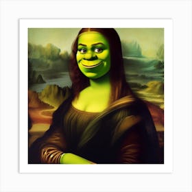 Shrek is Mona Lisa Art Print