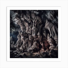 Corrupted Cave Formations 2 Art Print