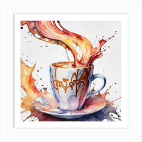 Coffee Painting Art Print