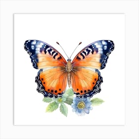 Butterfly On A Flower 1 Art Print