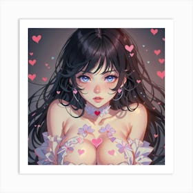Cute Flowergirl 2047(1) Art Print