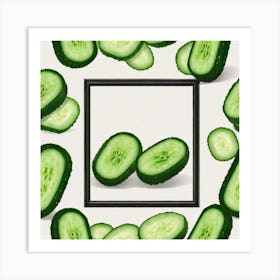 Cucumbers In A Frame 17 Art Print