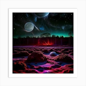 Space Landscape Art Print