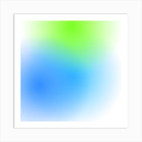 Abstract Blue And Green Background Art Print