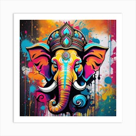 Elephant Painting Art Print