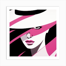 Woman In A Hat 14 Art Print