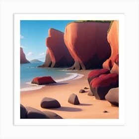 Rocky Shore Art Print