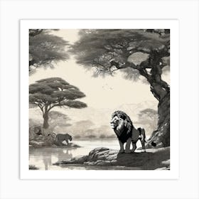 Lion King 6 Art Print