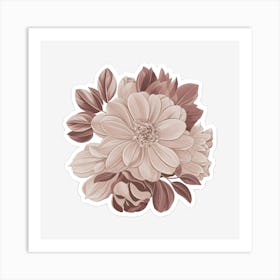 Pink Flowers 6 Art Print