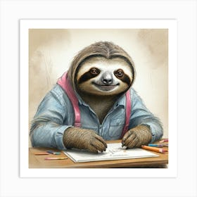 Sloth 60 Art Print