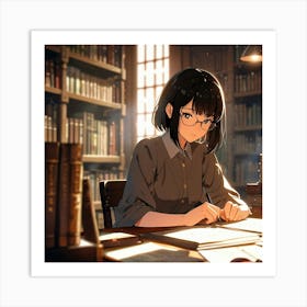 The Young Librarian 40 Art Print