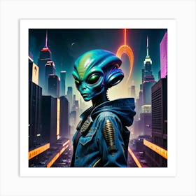 Alien In The City 6 Art Print