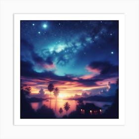 Starry Night Sky Art Print