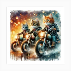Cats Gang Art Print