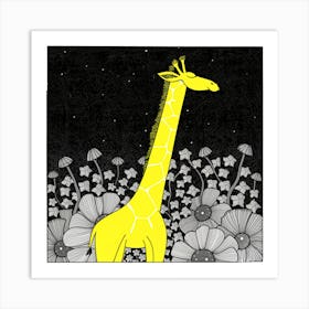 Giraffe In The Night 1 Art Print