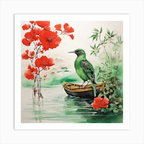 Bird In A Boat Art Print