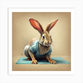 Bunny Yoga 1 Art Print