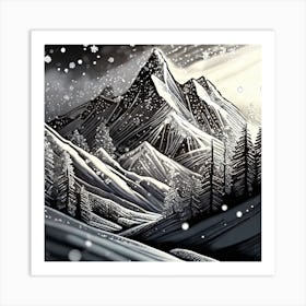 Firefly An Illustration Of A Beautiful Majestic Cinematic Tranquil Mountain Landscape In Neutral Col 2023 11 22t235238 Art Print