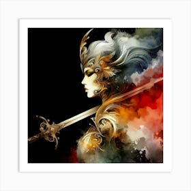 Warrior With A Sword Art Print