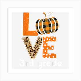 Thankful 3st Grade Teacher Shirts Art Print