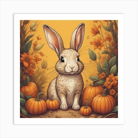 Pumpkin Bunny Art Print