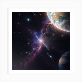 Planets In Space Art Print