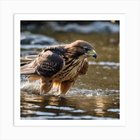 Hawk Attacking Art Print