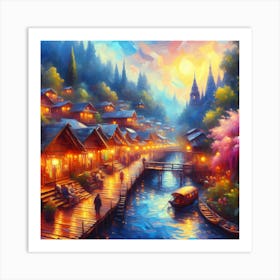 Chinese Village 2 Art Print