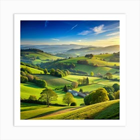 Countryside Landscape Art Print